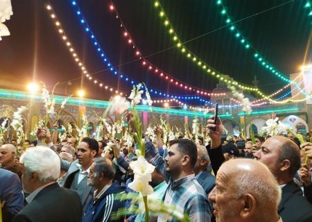 حال و هوای قبله تهران در شام میلاد سیدالکریم + فیلم و تصاویر