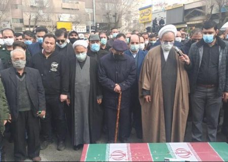پیکر شهید تازه تفحص شده در امامزاده عبدالله شهرری آرام گرفت