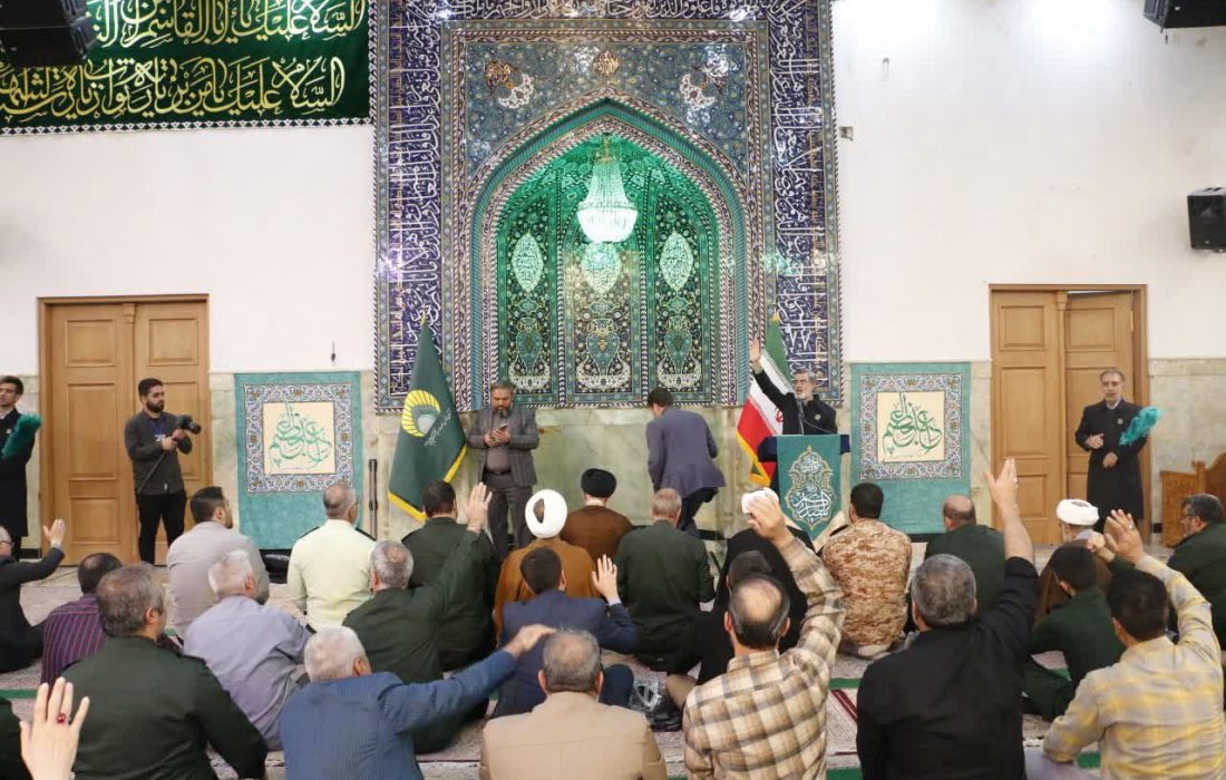 تجمع مردم شهرری در دفاع از فلسطین در آستان حضرت عبدالعظیم (ع) + فیلم