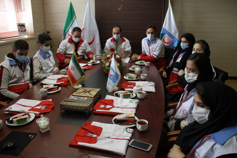 برگزاری مراسم تحلیف اعضای جوانان جمعیت هلال احمر شهرستان ری