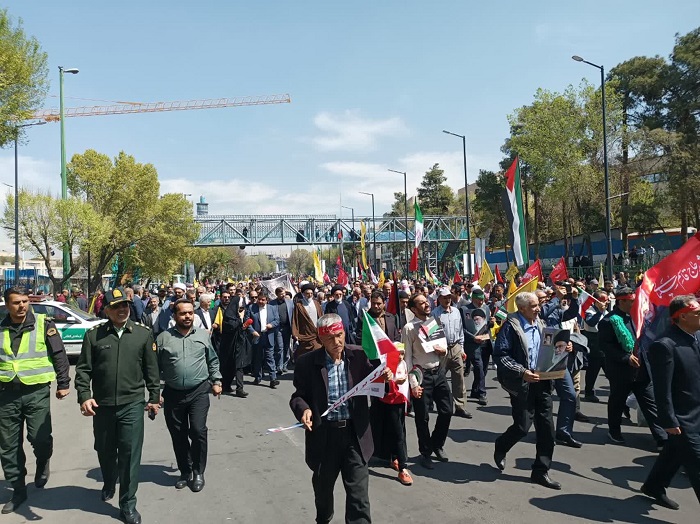 حضور پرشور اهای قبله تهران در راهپیمایی روز جهانی قدس
