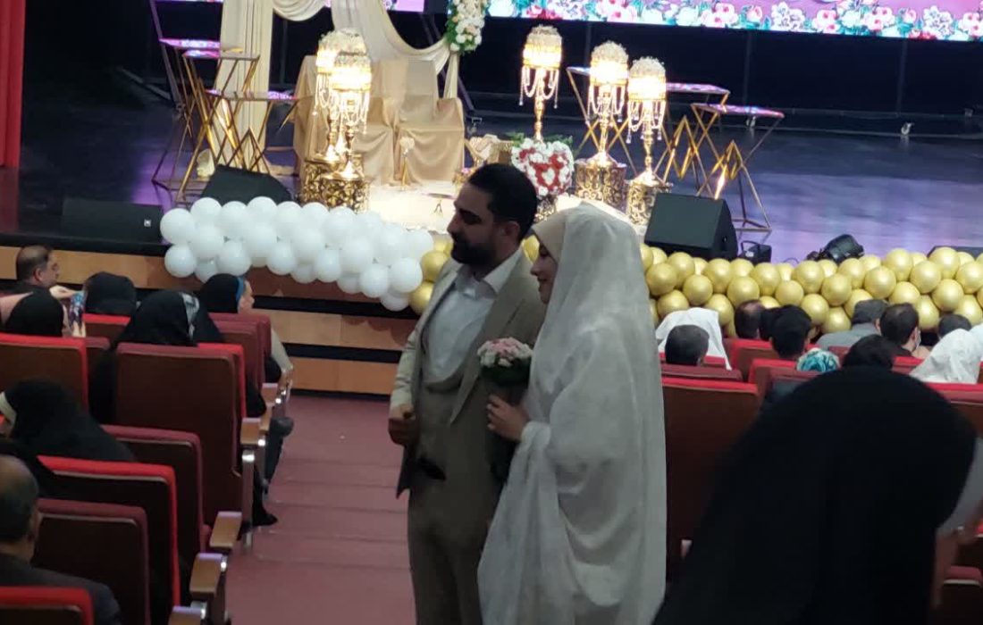 جشن ازدواج آسان ۲۸ زوج جوان شهرستان ری در ایوان ری برگزار شد + فیلم